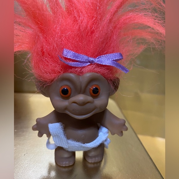 RUSS BERRIE VINTAGE TROLLS NEWBORN, BABY, ICE SKATER, SANTA & MINI TROLLS - Picture 3 of 15